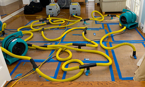 Water damage restoration process in MT